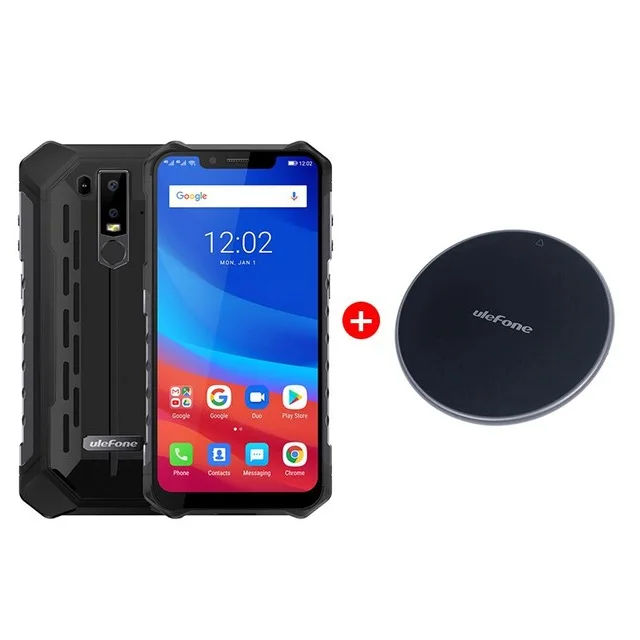 Ulefone Armor 6E IP68 Водонепроницаемые мобильные телефоны Android 9,0 6," Helio P70 4G+ 64G Face ID NFC Беспроводная зарядка прочный смартфон - Цвет: Black add UF002