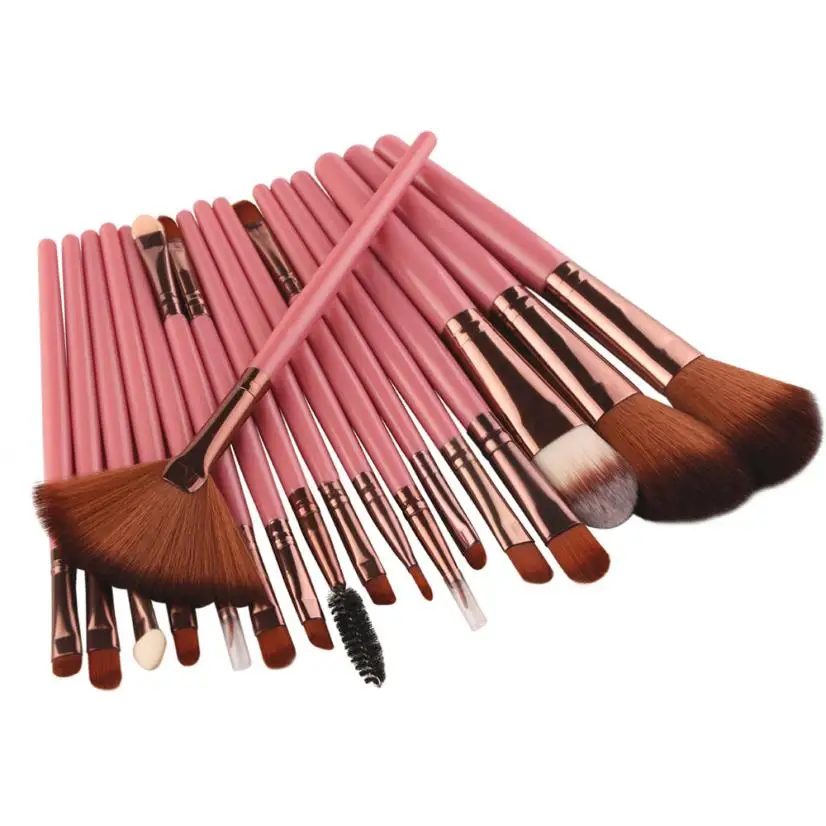 

New 18pcs/set Makeup Brush Set tools Make-up Toiletry Kit Synthetic Hair Eyeshadow Powder Foundation Eyeliner Blush Brush JU31.