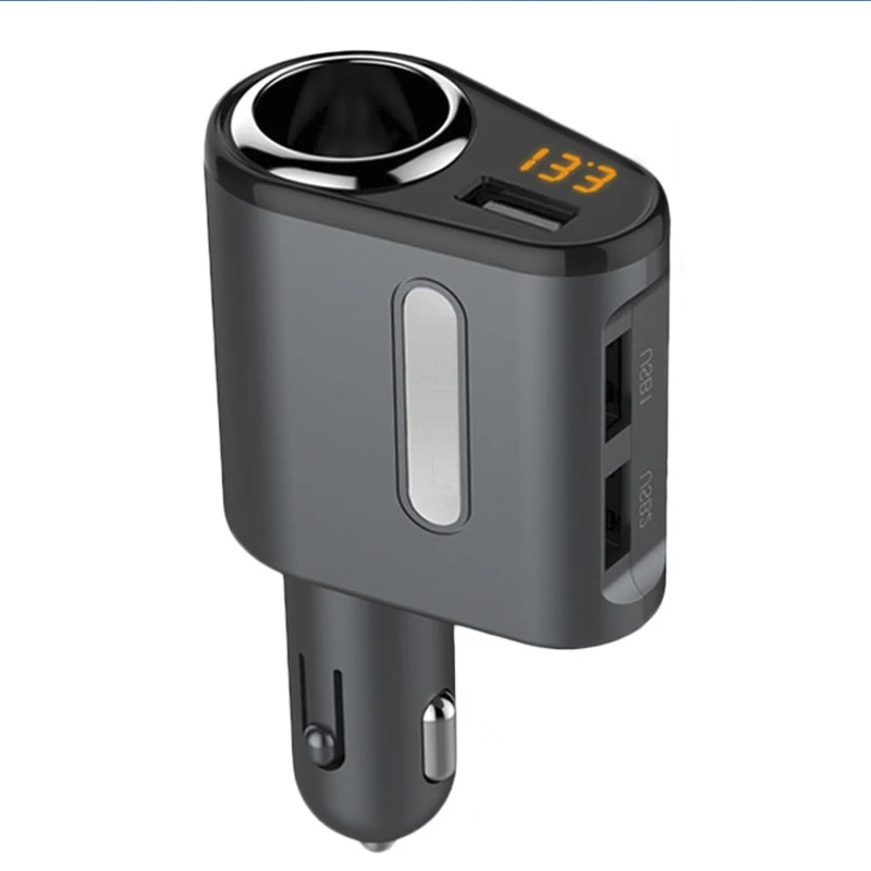 Universal 3 USB Car Charger Adapter Voltage Monitor cigarette lighter