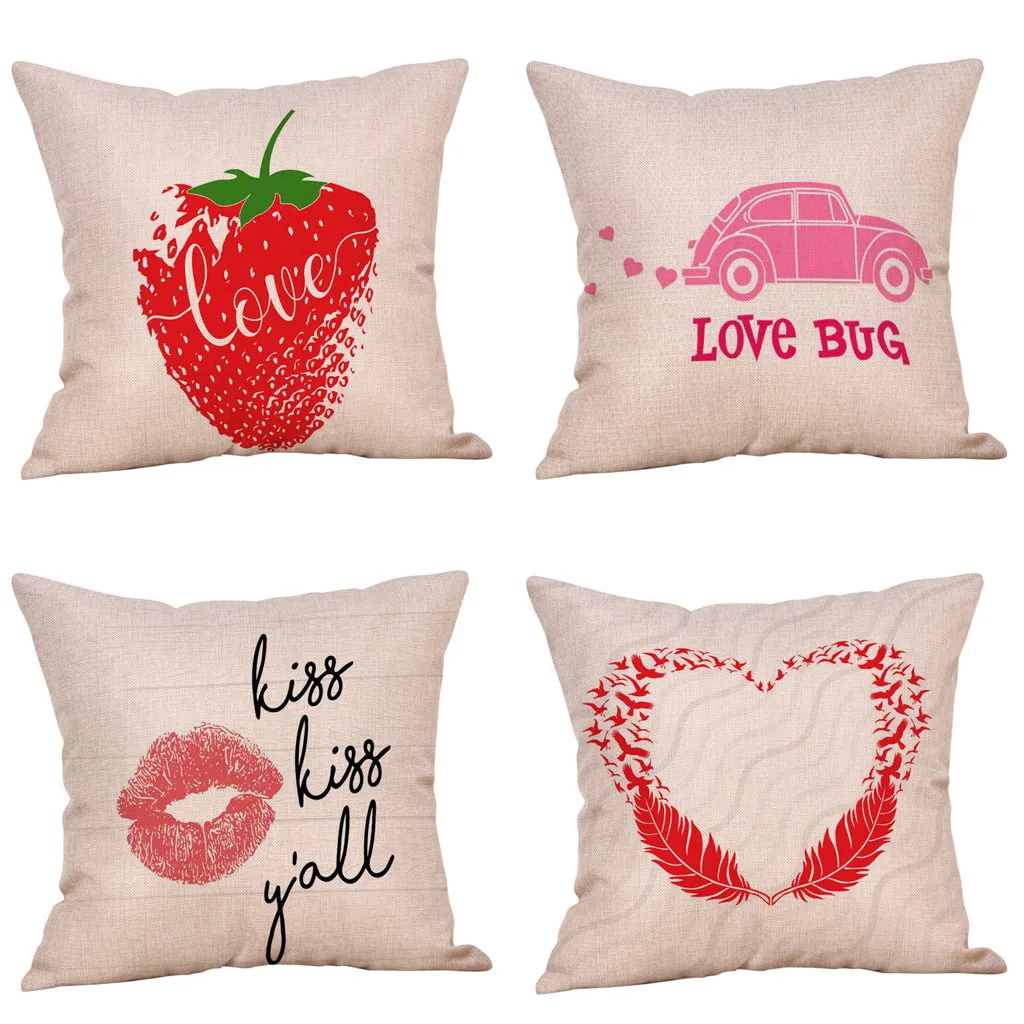 

Gacsidy Store dakimakura Happy Valentine's Day Throw PillowCase Sweet Love Square pillow case cover