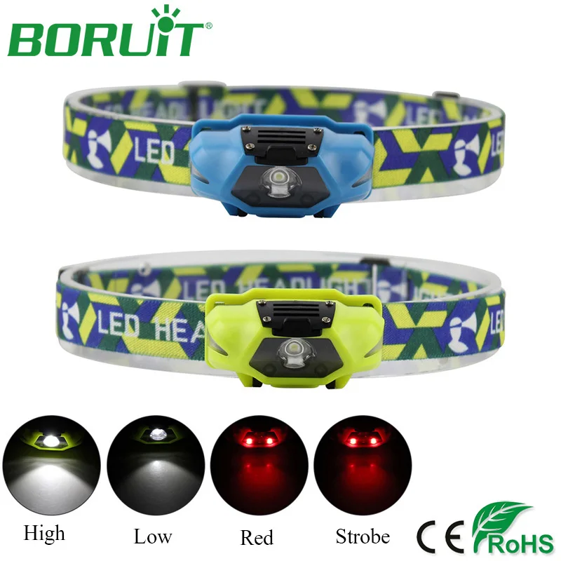 Мини светодиодный фонарь BORUiT портативный для кемпинга охоты водонепроницаемый
