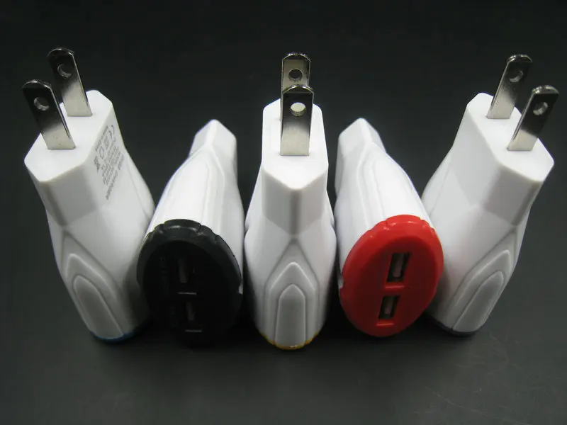 2017 Home Travel USB Charger Adapter EU US Plug Butterfly 2 USB Wall Charger Travel Adapter For iPhone Samsung Phone 50pcs/lot