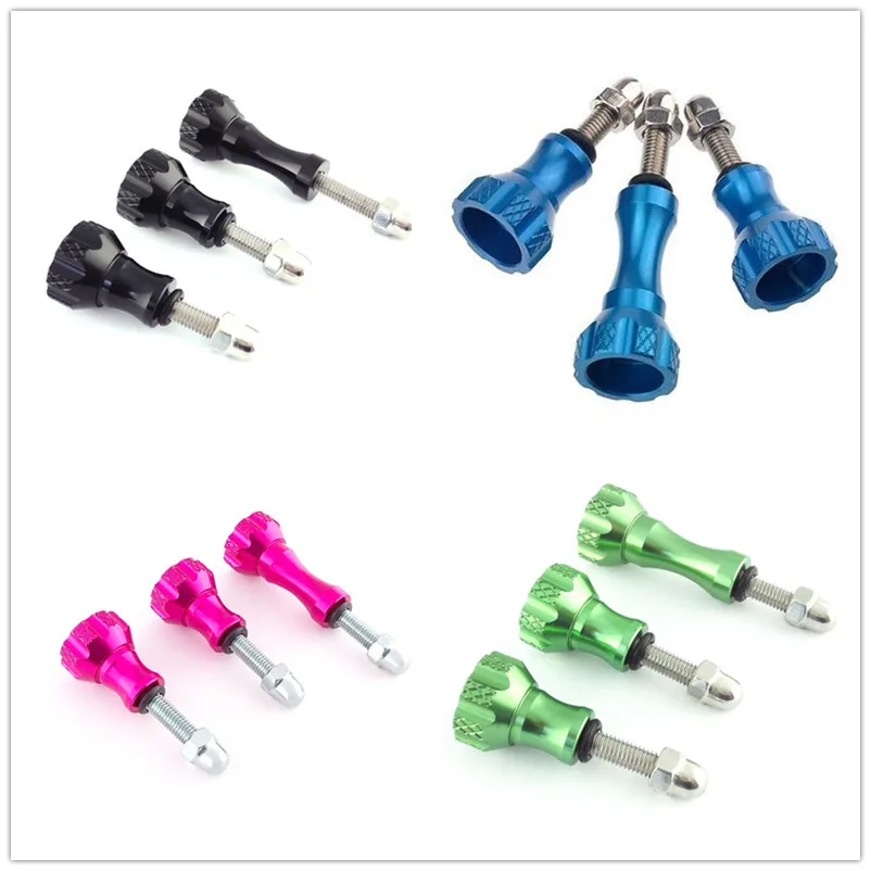 

3pcs/lot for Go Pro Accessories Long*1 Short*2 Thumb Screws with Nut for GoPro Hero 4/3+/3Plus/3/2 Action Camera