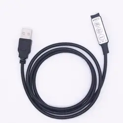 DC5V мини 3Key USB светодио дный контроллер RGB 4Pin пульт дистанционного управления диммер для SMD 5050 2835 RGB Светодиодные ленты свет