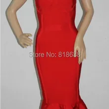 Высокое качество новые красные без бретелек Бандажное платье с расклешенным подолом дропшиппинг черный/платье телесного цвета+ костюм