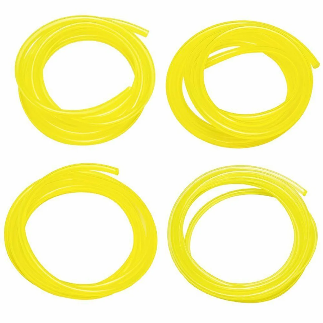 

4Pcs Fuel Hose Yellow Fuel Line PU Petrol Fuel Gas Line Hose For String Trimmer Chainsaw Blower Engine