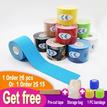 Кинезиологическая лента Атлетическая хлопковая Спортивная восстанавливающая лента для спортзала фитнеса тенниса бега колена эластичная клейкая Спортивная Защитная муфта для мышц