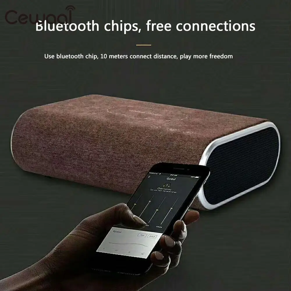 

Multifunctional Wireless Charging Soundbox Bluetooth Speaker BT4.3 Stereo U disk playback Quick Charge High-end flannel