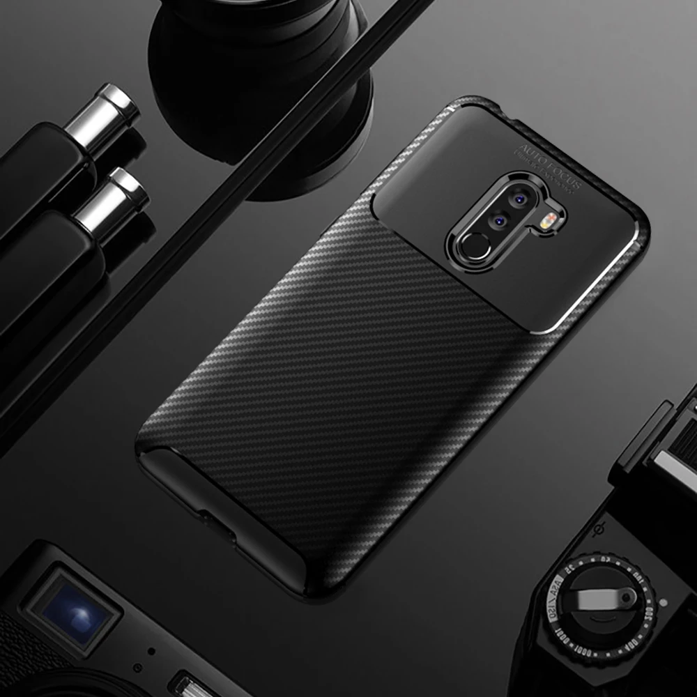 Мягкий ТПУ чехол из углеродного волокна для Xiaomi Pocophone F1 360 Полное заднее покрытие для Xiaomi Poco F1 чехол роскошный тонкий Чехол