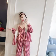 Принцесса Милая Пижама для нимфетки принцесса кружева пижамы женские кимоно антикварные решетки хлопок слинг с длинными рукавами MHH NK085