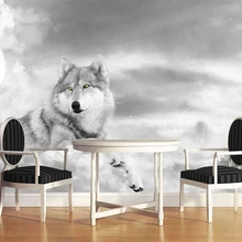 Beibehang пользовательские обои фрески настроение личности ТВ фон стены волк Сибирский росписи собака украшения живопись 3d обои