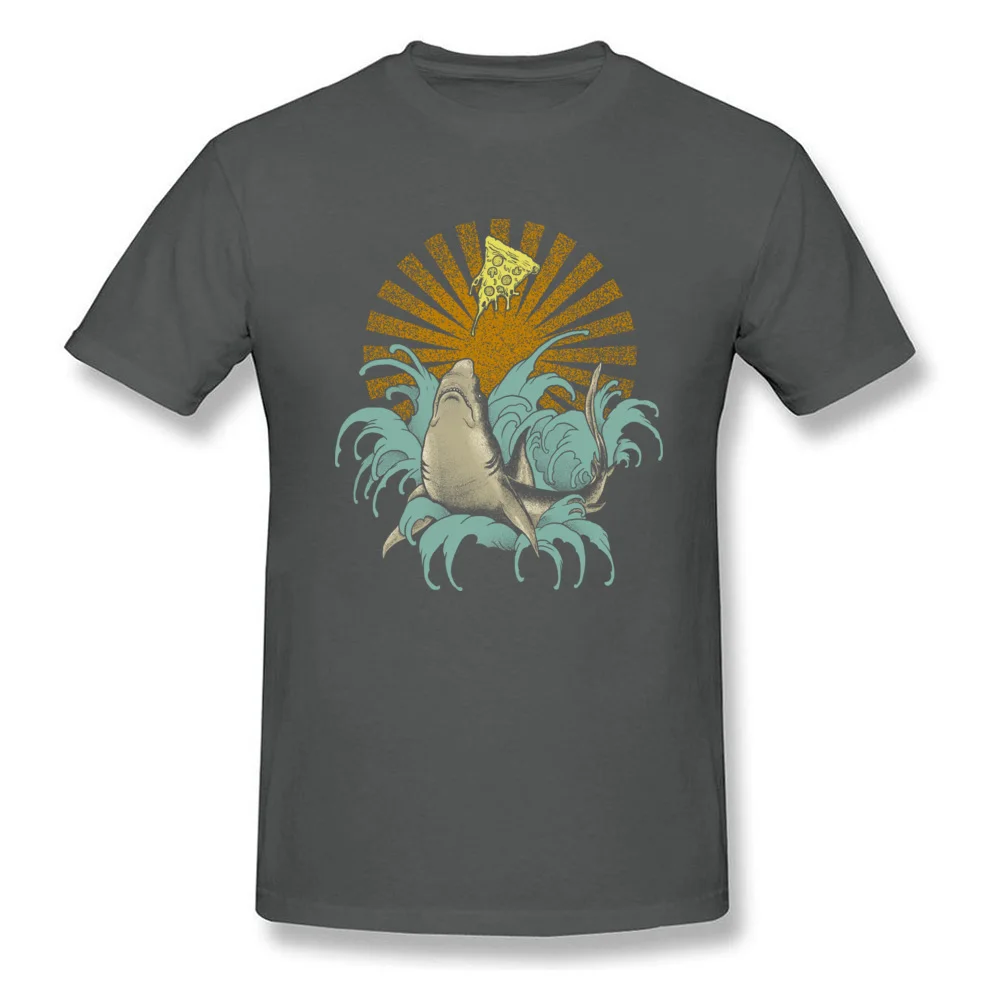 Shark pizza T Shirts for Men Casual Summer Tees Short Sleeve 2018 New Custom Tshirts Crew Neck Pure Cotton Free Shipping Shark pizza carbon