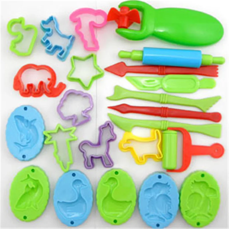 

23pcs/lot Play Tool Play Polymer Clay Plasticine Mold slime Tools Set Kit For Kids Gift Toys