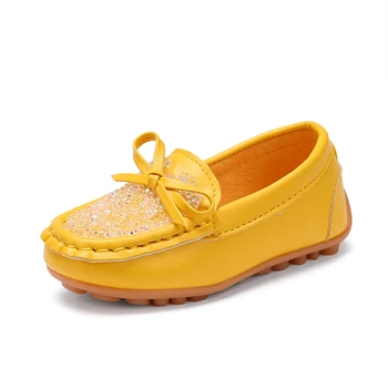 

Mudibear Kids Leather Shoes For Girls Flats Shoes Children Loafers Casual Shoe Bow Knot Toddler Baby Girls Shoe Hollow Moccasins