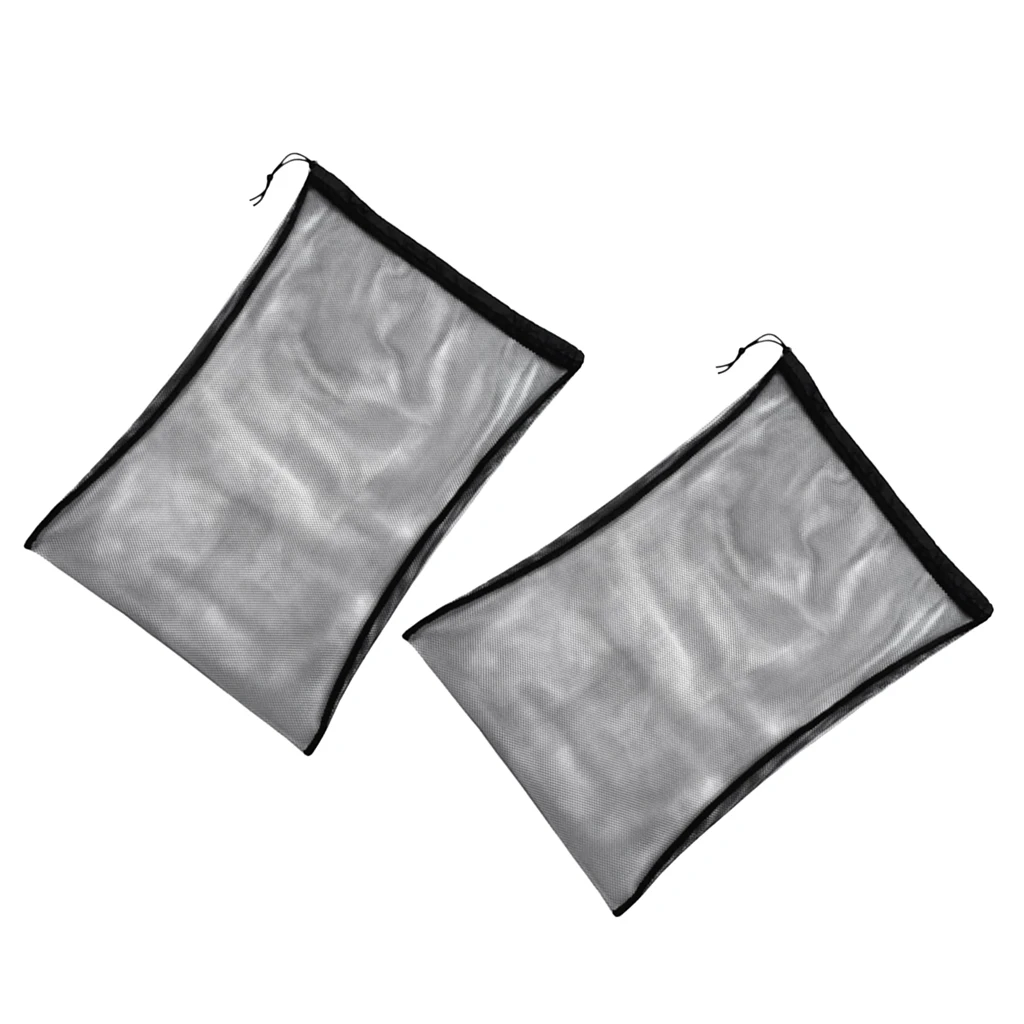 2 Pieces Heavy Duty Carrying Mesh Drawstring Gear Bag For Snorkeling Fins Flippers Sport  Diving Bags