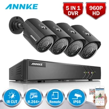 ANNKE HD 720P 8CH 5в1 DVR система безопасности TVI 1.3MP наружные погодостойкие камеры с умным ИК Супер ночного видения CCTV комплект