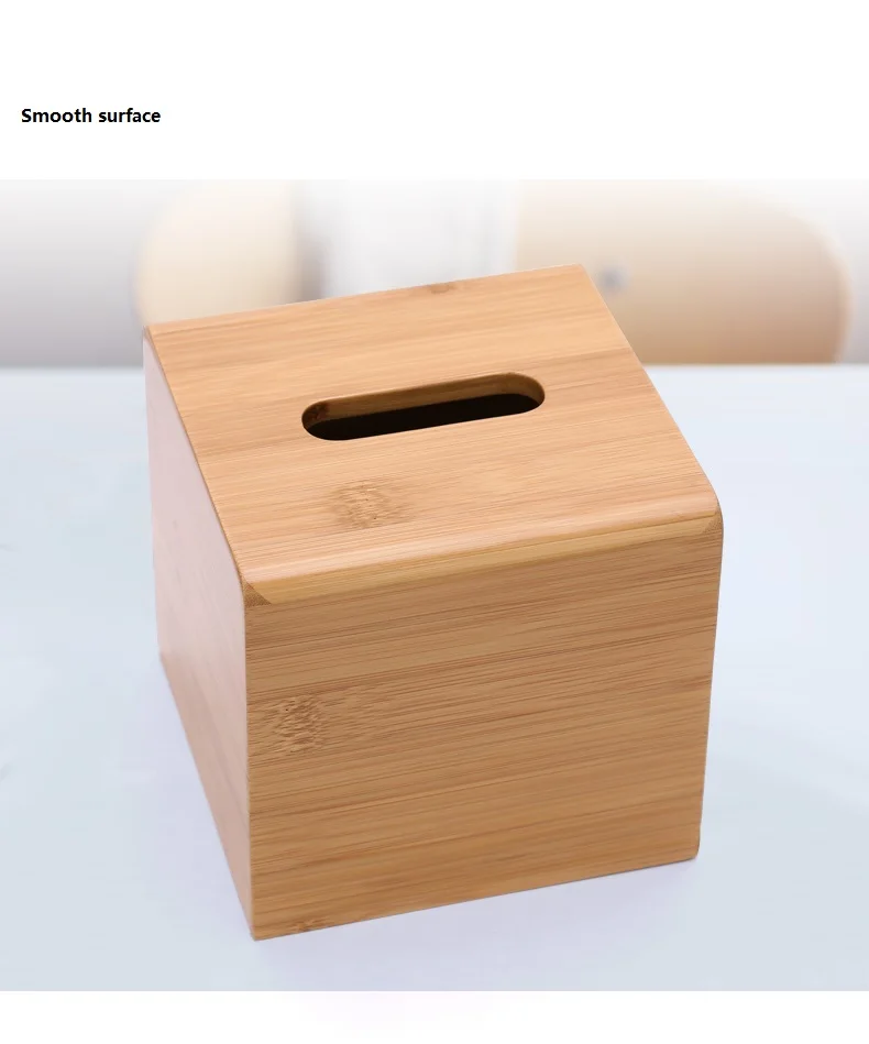 Бамбуковая простая коробка для салфеток для гостиной, бытовая коробка для полотенец, креативный Настольный рулон, коробка для салфеток