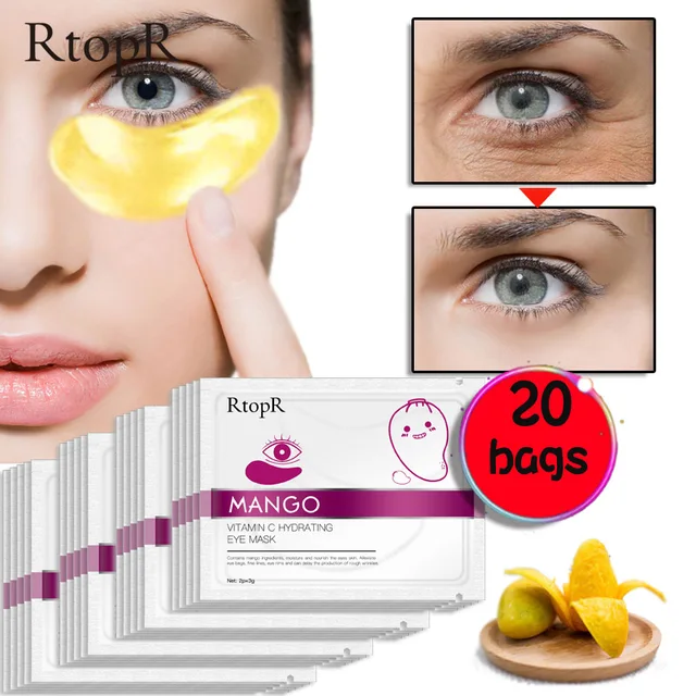 5/10/20 Pack Vitamin C Eye Mask Patches Anti Aging Wrinkle Remove Dark