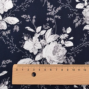 Chainho, серия Rose, эластичный поплин с принтом/простая хлопковая ткань для шитья и шитья платьев, рубашек, юбок, материал ткани, 50x142 см - Цвет: B  1 piece 100x142