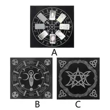 49x49 см скатерть Таро Тройная Луна пентаграмма языческий алтарь Таро ткань фланель