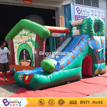 

PVC Material Trampolines Inflatable Park 4*4*2.6M Trampoline Inflatable Water Slides for sale with Blower inflatable amusement