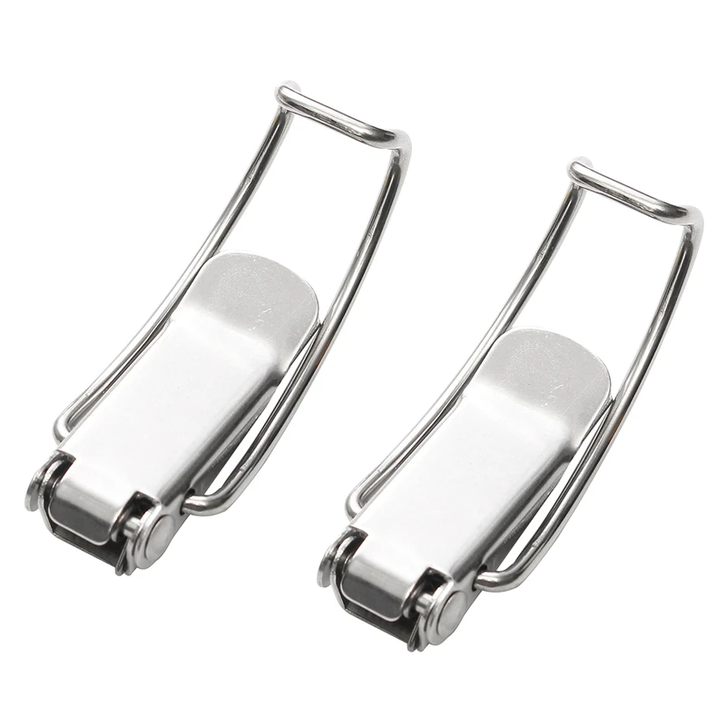 Stainless Steel Metal Spring Suitcase Chest Toggle Locking Latch Catch Clasp Hasp Light Box Door Buckle 2pcs/Set toggle latches