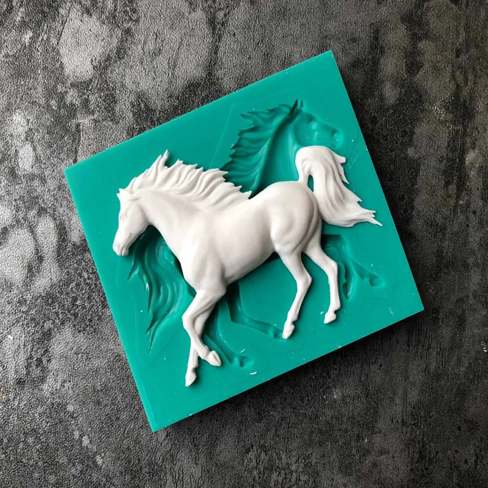 

Aouke Horse silicone mold fondant cake mold DIY soft candy mold chocolate baking utensils