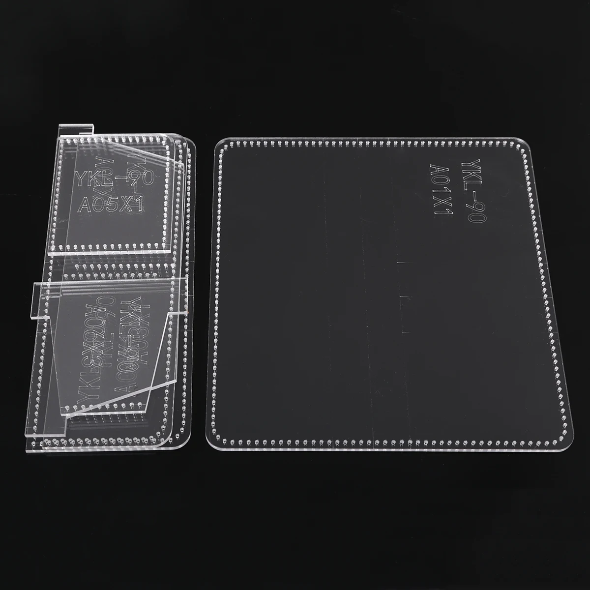 1pc Acrylic Transparent Templates Business Long Wallet Template Leather Craft Pattern Stencil DIY Household Supplies