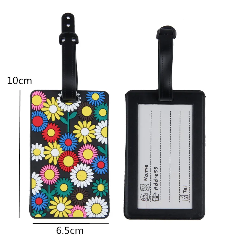 JULY'S SONG Hot sale Suitcase Luggage Tags Flower Design ID Tag Address Holder Identifier Luggage Label Travel Accessories JULY'S SONG Hot sale Suitcase Luggage Tags Flower Design ID Tag Address Holder Identifier Luggage Label Travel Accessories