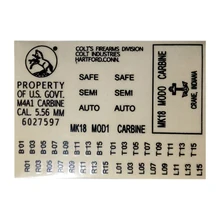 

Metal Stickers for Gel Ball Blaster Cartridge Receiver M4 MK18