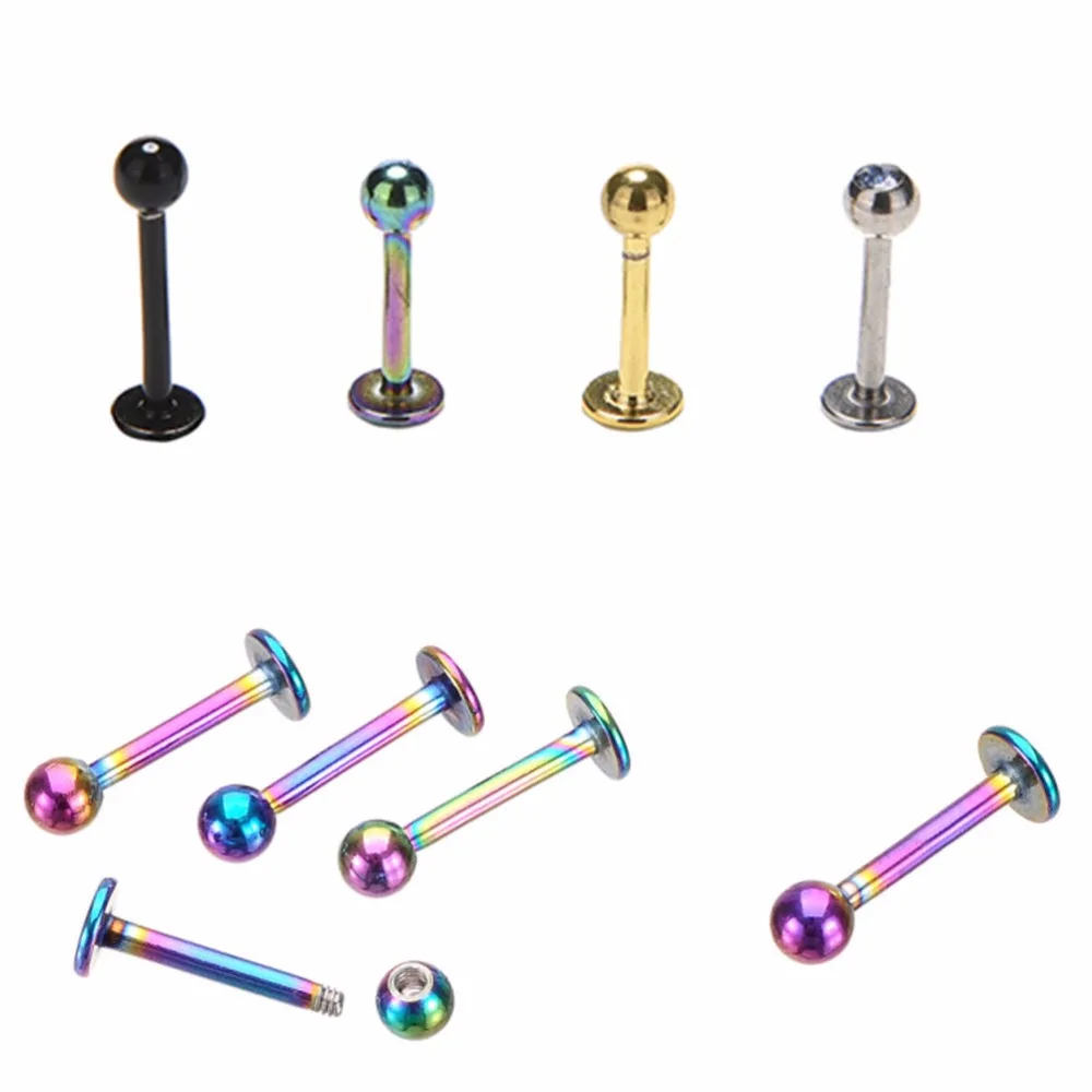 

Punk Bar Lip Ring Stud Piercing Labret Piercing Tragus Acrylic Stainless Steel Women Body Jewelry 1 Pcs