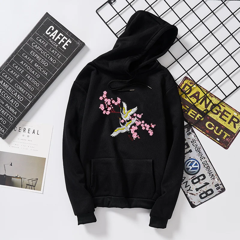 С цветочным принтом и в виде птицы exo толстовки с капюшонами sudadera mujer lil открытым