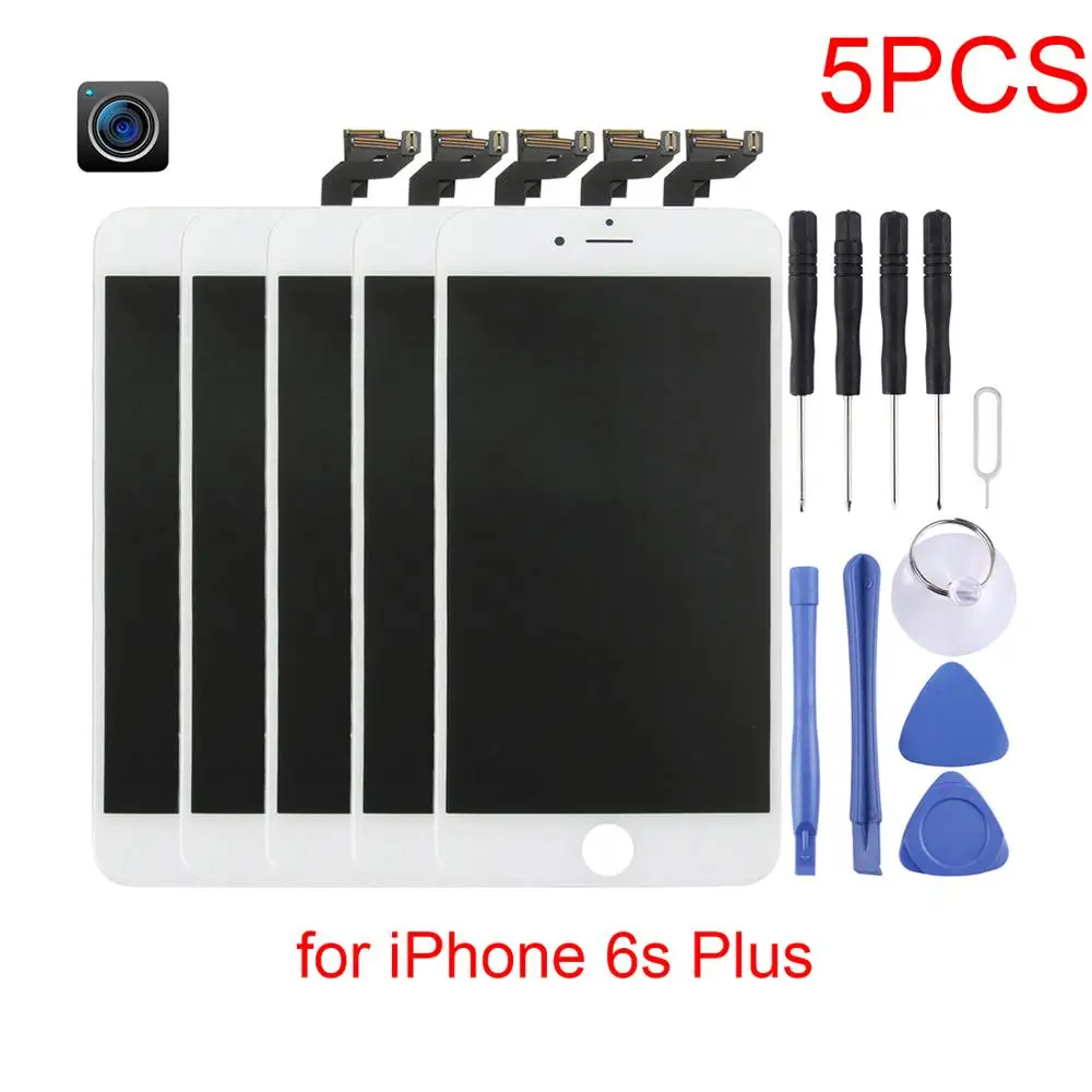

5 PCS For iPhone 6s Plus LCD Screen with Front Camera and Digitizer Full Assembly with Front Camera for iPhone 6s Plus