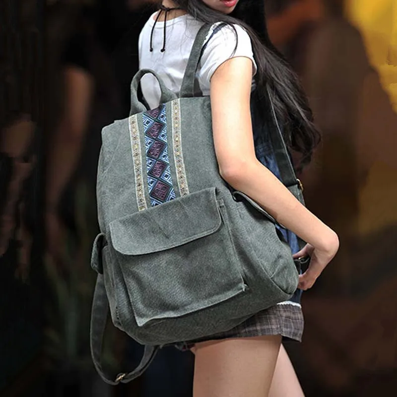 В китайском ретро-стиле женский рюкзак с вышивкой этнические характеристики рюкзак для отдыха сумка через плечо