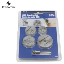

Prostorme 6pcs/set Metal HSS Circular Saw Blade High Speed Steel Woodworking Cutting Discs For Dremel Rotary Tool Electric grind
