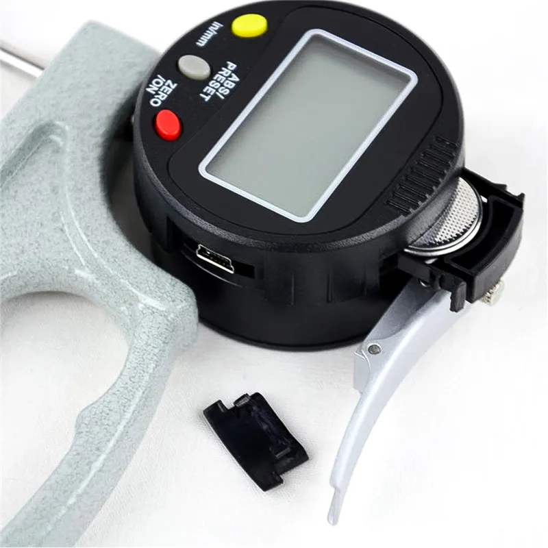 0-10mm Digital Thickness Gauge Electronic Leather Film Paper Plate Thickness Meter Tester 0.001mm Resolution Long Handle Measure (9)