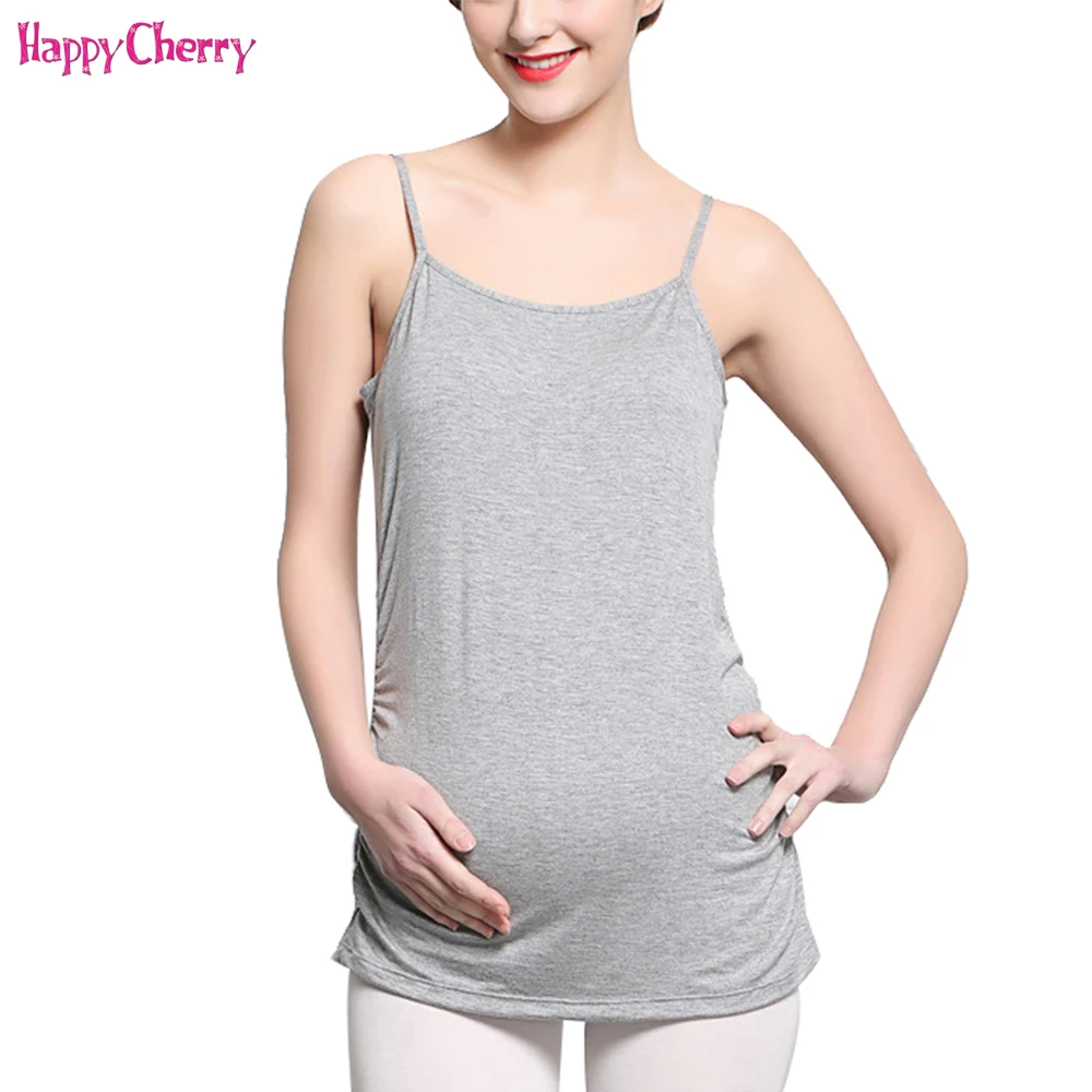 Happy Cherry Women Maternity Bra Tank Spaghetti Strap Top Mother's