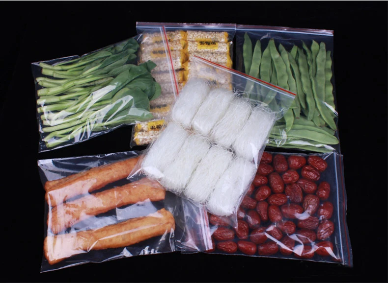 100Pcs Mini Plastic Ziplock Bags Jewelry Zipper Zip Lock PE Food Packaging Thick Clear Dustproof Storage