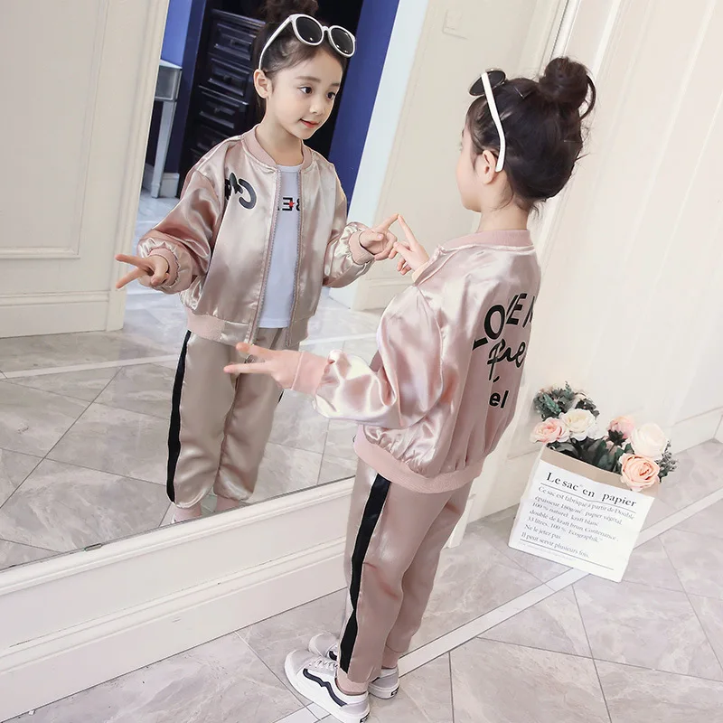 new autumn cotton kids clothes girls clothing baby outfits Long Sleeve+ Pants 2PCS Suits sport clothing set trainsuit kids