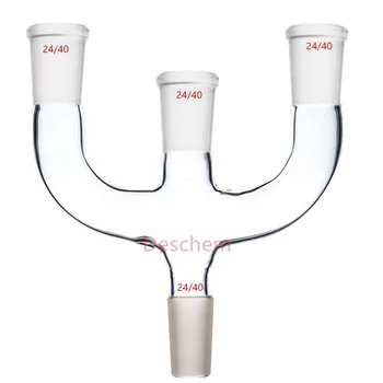 

24/40,Modified Glass Claisen Adapter,4-way,Chemistry Lab Glassware