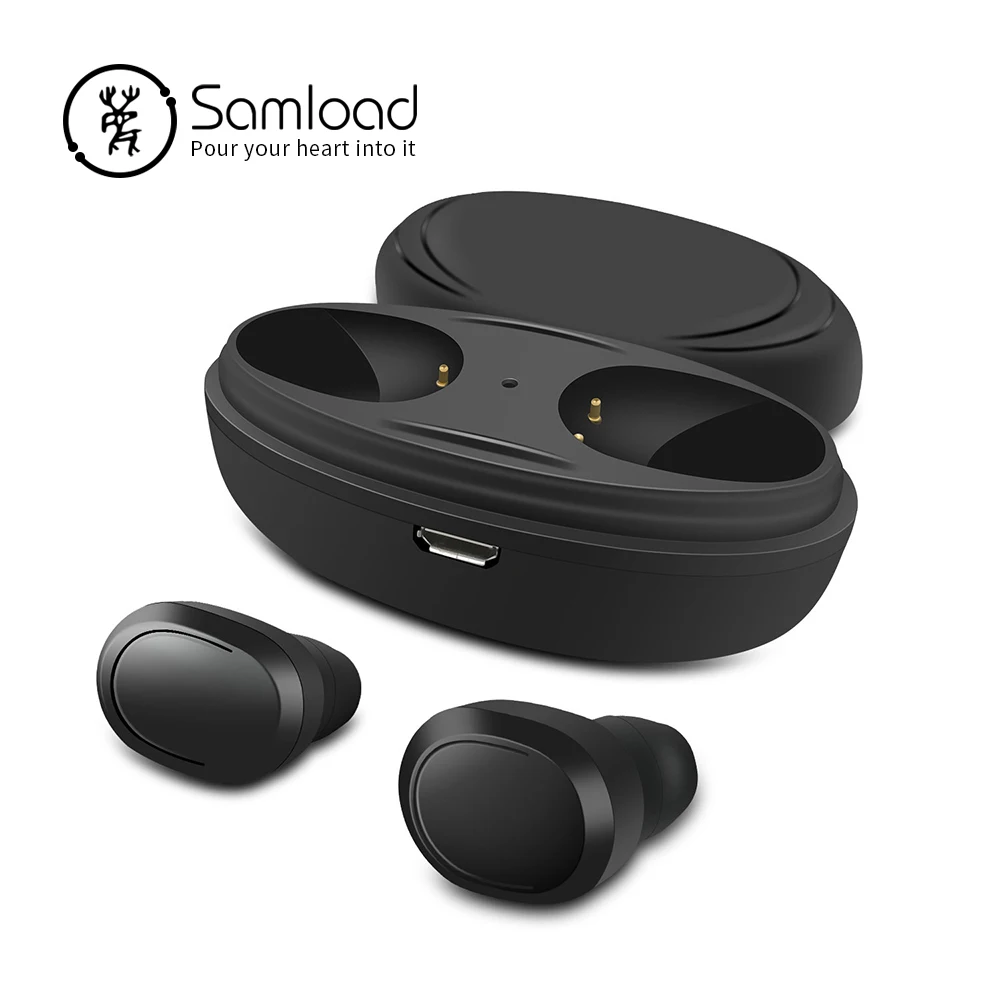 Samload T12 Bluetooth Earphones Stereo Music Headphone Wireless Earbuds CVC Nnoise Reduction Headset For iPhoneSE 5 6 7 8 Xiaomi Samload T12 Bluetooth Earphones Stereo Music Headphone Wireless Earbuds CVC Nnoise Reduction Headset For iPhoneSE 5 6 7 8 Xiaomi