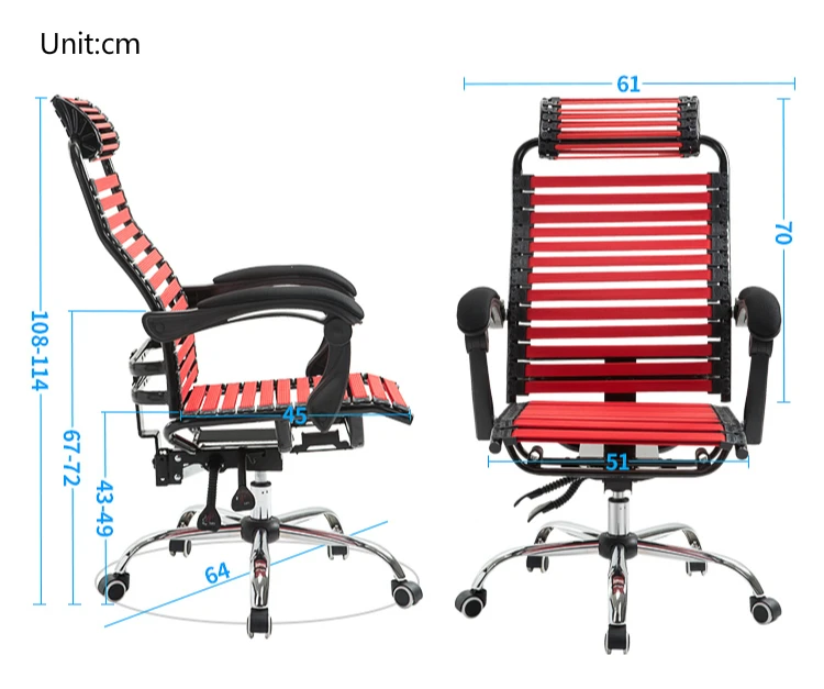 Творческий компьютерный стул поднял и поворачивается резинкой стул с подножкой лежащего бытовой стул здоровья сотрудников офиса сиденье