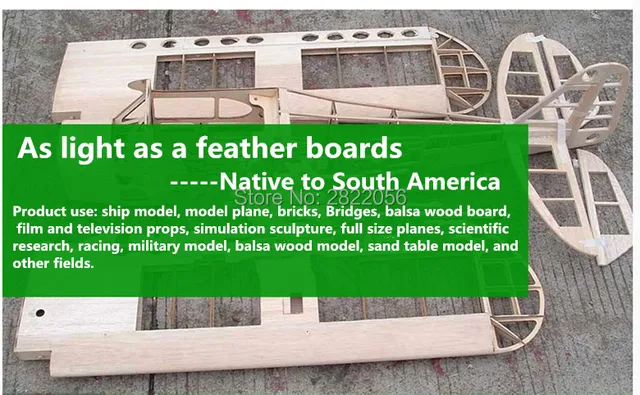 Tablero De Madera Balsa - 500x100 Mm, Varios Espesores, Calidad AAA, Marca Arkai, Color Beige