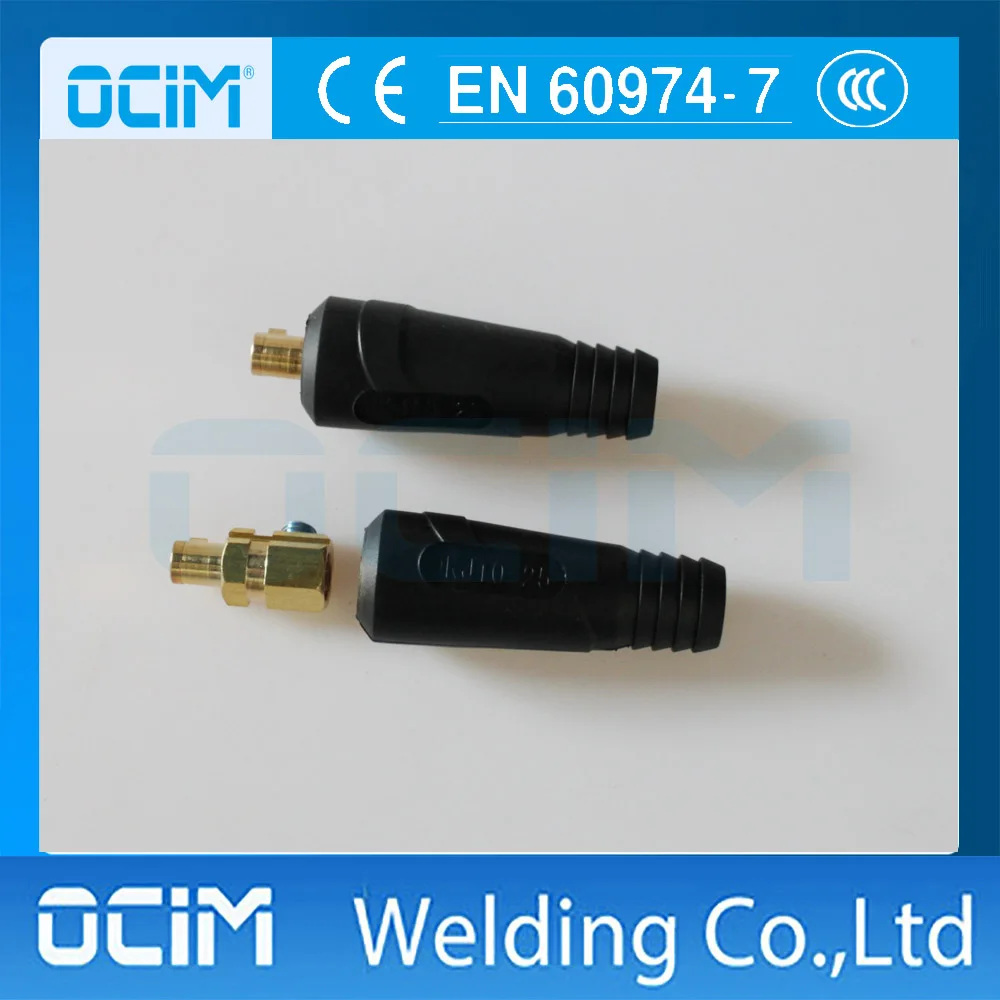 

2PCS DKJ10-25 High Quality Euro Style Cable Connector Plug For Welding Machine