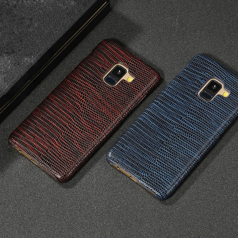 Ультратонкий чехол для Samsung A8 с текстурой ящерицы задняя крышка Galaxy Note 8 A9 C7 C8 C9 S6 S7