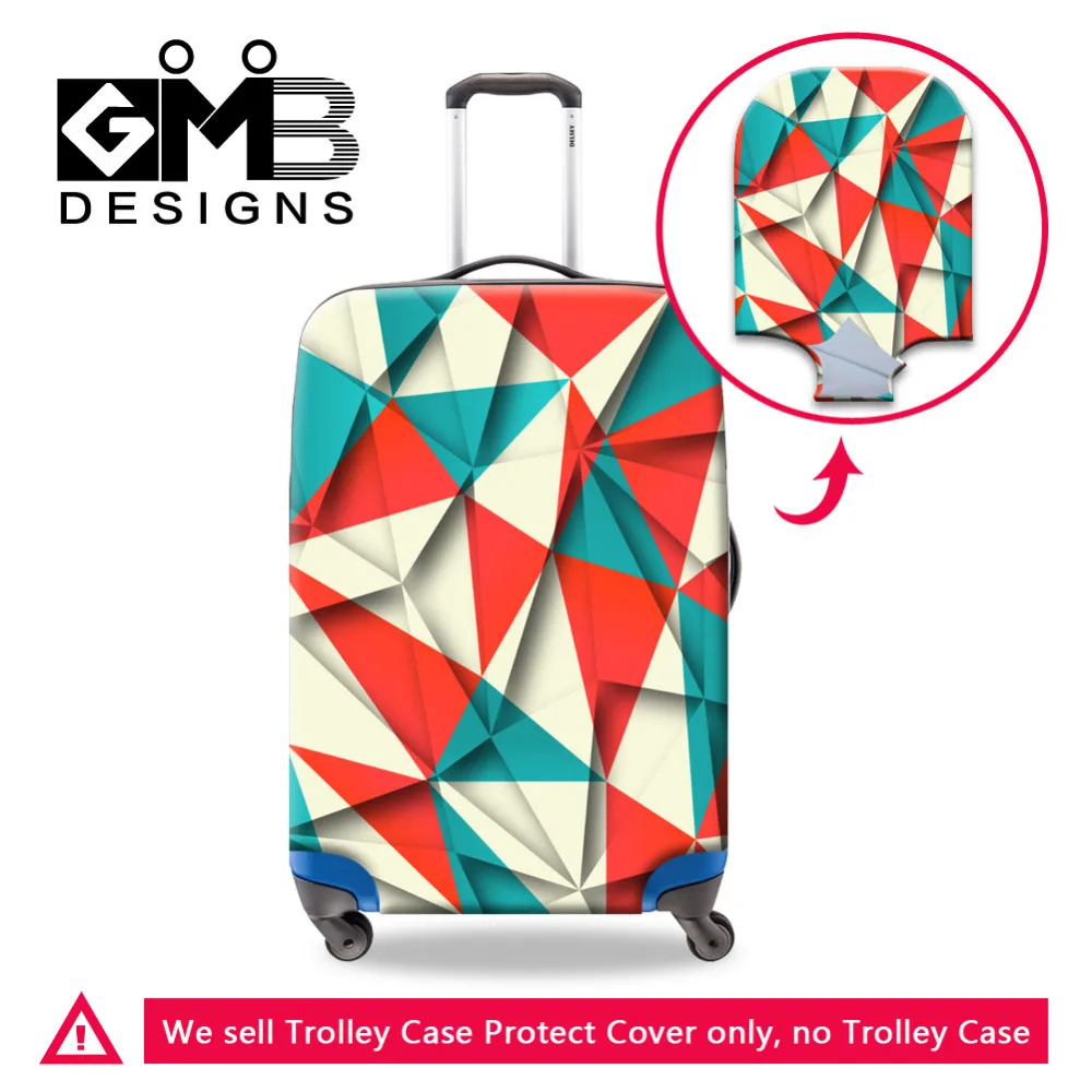 Geometric Print Dustproof Elastic Stretch Luggage Protective Cover For 18-30 Inch Suitcase Protector Travel Accessories | Багаж и сумки