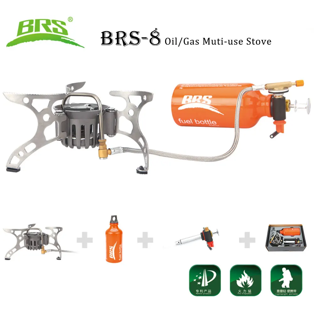 

BRS-8 Portable Oil Gas Multi Fuel Stove Outdoor Picnic Backpacking Hiking Camping Gas Stove Set Foldable Furnace