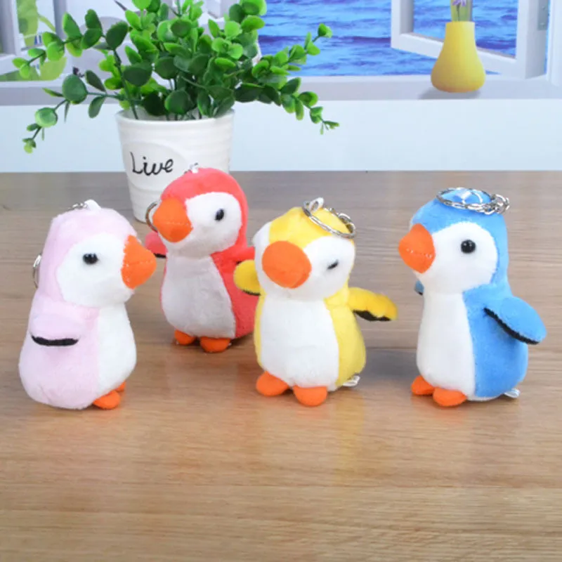2017 New Super Cute Penguin Plush Toys Kawaii Penguin Small Key Bag Pendants Dolls 12pcslot  Random Color  (3)