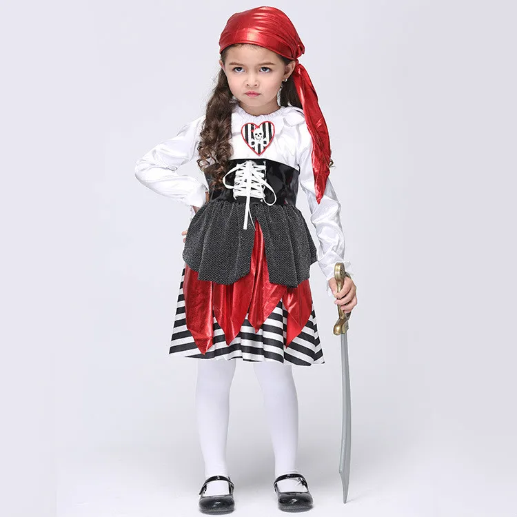 

Halloween Pirate Costumes Cosplay Christmas Gift Buccaneer Garment Kids Party Anime Robber Performance Children's Clothing Set