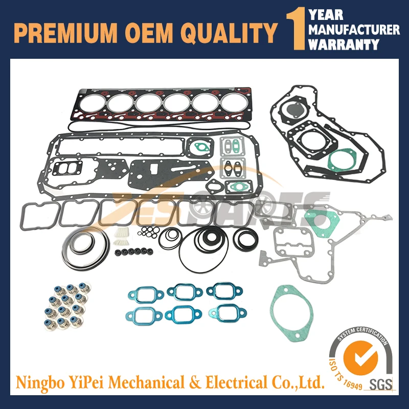 Полный комплект прокладок STD для 89 98 DODGE RAM CUMMINS DIESEL 5.9L 12V 3804897 6B 6BT 6BTA|Комплекты